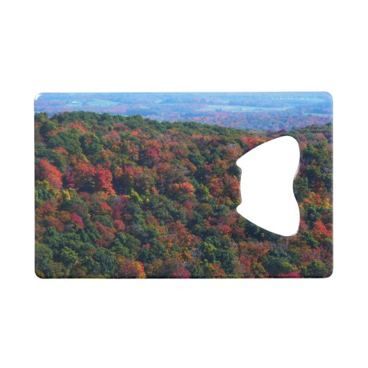 Appalachen im Herbst Geldkarten Flaschenöffner (Vorderseite (Horizontal))