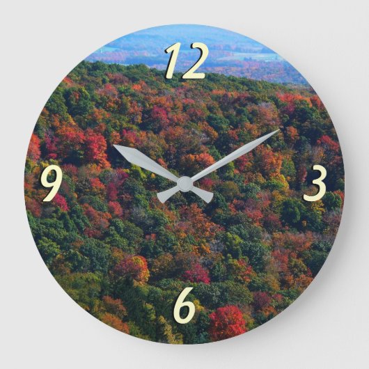 Appalachen im Herbst Große Wanduhr (Vorderseite)