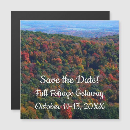 Appalachen im Herbst Magnetkarte (Vorne/Hinten)