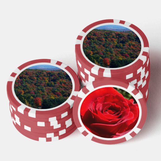 Appalachen im Herbst Pokerchips (Stapel)