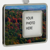 Appalachen im Herbst Rahmen-Ornament Silber (Rechts)