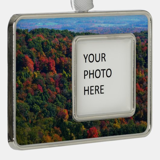 Appalachen im Herbst Rahmen-Ornament Silber (Rechts)