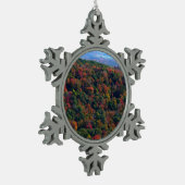 Appalachen im Herbst Schneeflocken Zinn-Ornament (Links)