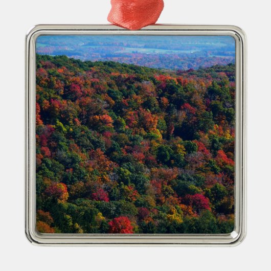 Appalachen im Herbst Silbernes Ornament (Vorne)