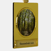 Appalachen-Pfad im Oktober in Shenandoah Banner-Ornament Gold (Rechts)