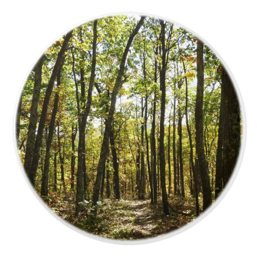 Appalachen-Pfad im Oktober in Shenandoah Keramikknauf (Vorderseite)