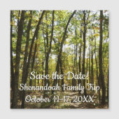 Appalachen-Pfad im Oktober in Shenandoah Magnetkarte (Vorderseite)