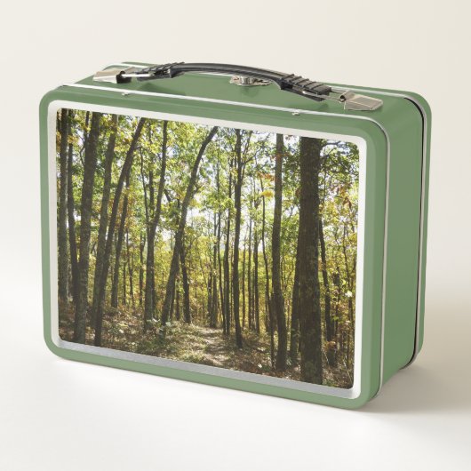 Appalachen-Pfad im Oktober in Shenandoah Metall Brotdose (Rückseite)