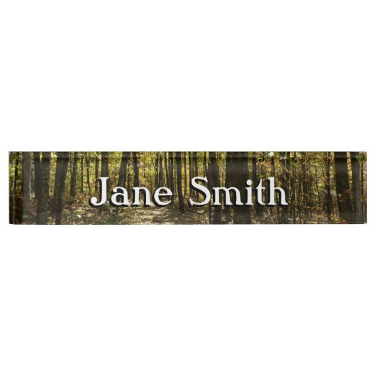 Appalachen-Pfad im Oktober in Shenandoah Namensplakette (Vorderseite)