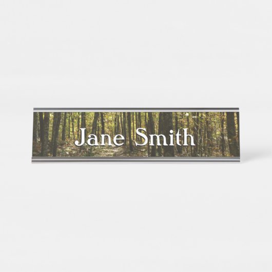 Appalachen-Pfad im Oktober in Shenandoah Schreibtischnamensplakette (Vorderseite )