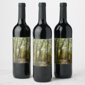 Appalachen-Pfad im Oktober in Shenandoah Weinetikett (Flaschen)