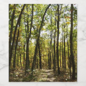 Appalachen-Pfad im Oktober in Shenandoah Weinetikett (Einzelnes Label)