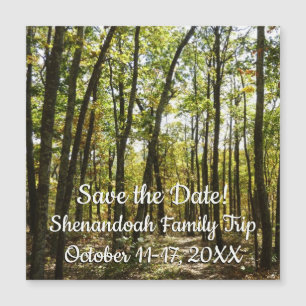 Appalachen-Pfad im Oktober Save the Date Magnetkarte
