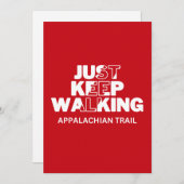 Appalachen-Pfad "Just Behalt Walking" Rote Karte (Vorne/Hinten)