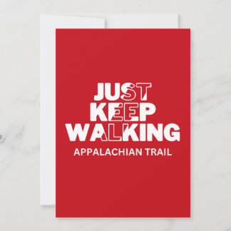 Appalachen-Pfad "Just Behalt Walking" Rote Karte