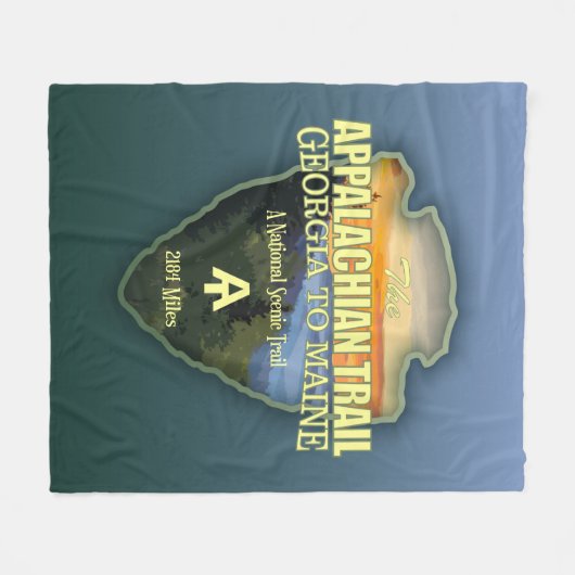 Appalachen-Pfad (Pfeilspitzen) Fleecedecke (Vorderseite (Horizontal))