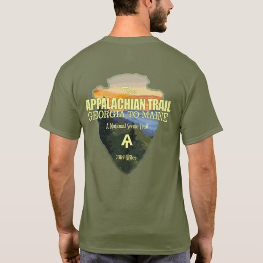 Appalachen-Pfad (Pfeilspitzen) T-Shirt (Rückseite)