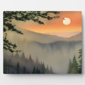 Appalachen - Sonnenaufgang Wasserfarbe Fotoplatte (Vorderseite)