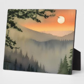 Appalachen - Sonnenaufgang Wasserfarbe Fotoplatte (Seite)