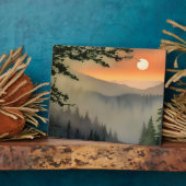 Appalachen - Sonnenaufgang Wasserfarbe Fotoplatte (Seite)