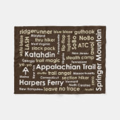 Appalachen Trail World Cloud Fleecedecke (Vorderseite (Horizontal))