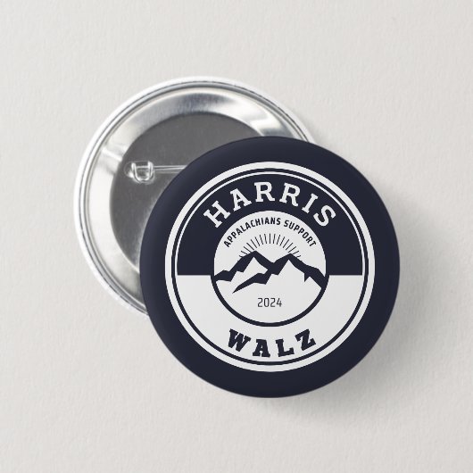 Appalachen unterstützen Harris/Walz Button (Vorne & Hinten)
