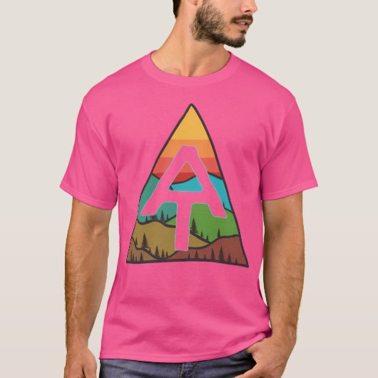 Appalachen Vintage Berge mit Sonnenuntergang Ar T-Shirt (Vorderseite)