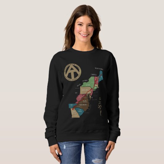 Appalachen Wanderkarte Sweatshirt (Vorne ganz)