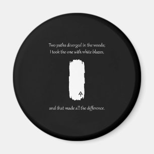 Appalachen-Weg Weiße Blaze-Pfade geteilt Magnet