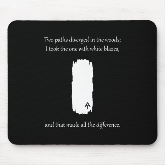 Appalachen-Weg Weiße Blaze-Pfade geteilt Mousepad (Vorne)