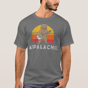 Appalachia Bluegrass Banjo Bär Lustig Retro T-Shirt