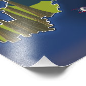 Appalachia Eastern United Staaten Reiseplan Fotodruck (Ecke)