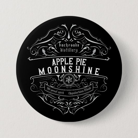 Appalachia Moonshine-Etikett Button (Vorderseite)