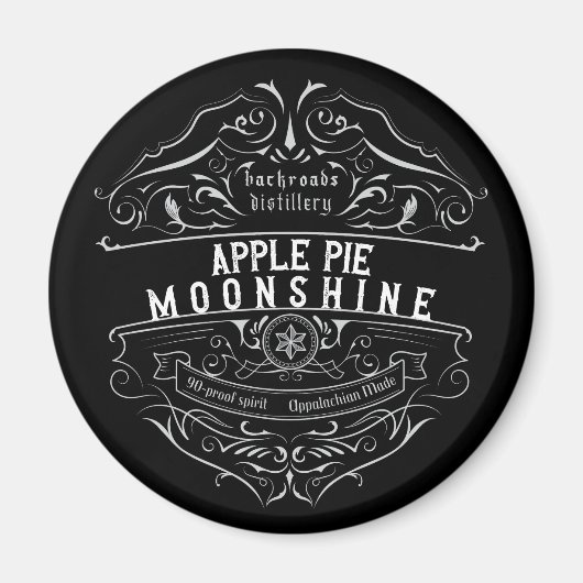 Appalachia Moonshine-Etikett Magnet (Vorne)