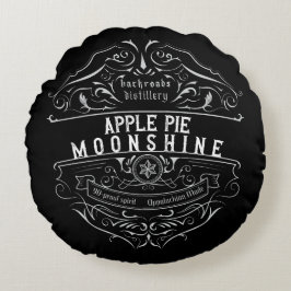 Appalachia Moonshine-Etikett Rundes Kissen