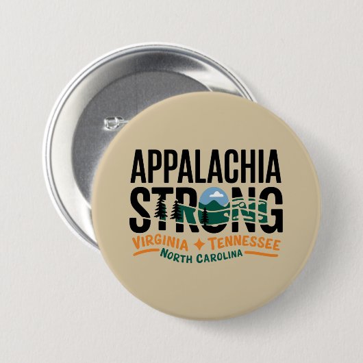 Appalachia Stark Gebirge Außenbereich Wandern NC Button (Vorne & Hinten)