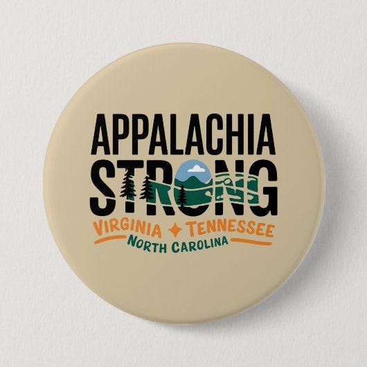 Appalachia Stark Gebirge Außenbereich Wandern NC Button (Vorderseite)