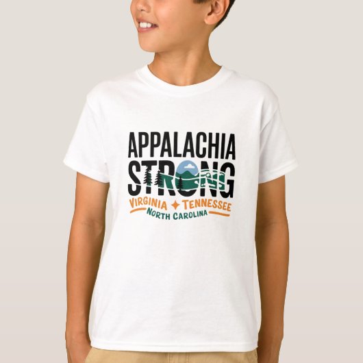 Appalachia Stark Gebirge Außenbereich Wandern NC T-Shirt (Vorderseite)