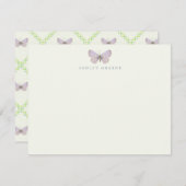 Appalachian Blue Butterfly Flat Note Card Mitteilungskarte (Vorne/Hinten)