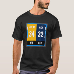 Appalachian Fan Scoreboard Football Michigan T-Shirt