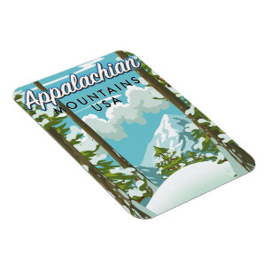 Appalachian-Gebirge Reiseplakat Magnet