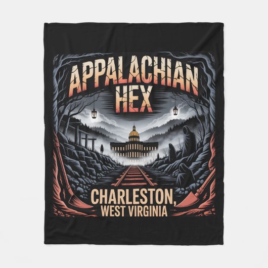 Appalachian Hex Charleston West Virginia Halloween Fleecedecke (Vorderseite)