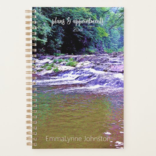 Appalachian Mountain Creek Custom Weekly Monthly Planer (Vorderseite)