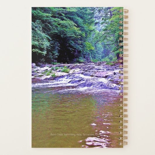 Appalachian Mountain Creek Custom Weekly Monthly Planer (Rückseite)