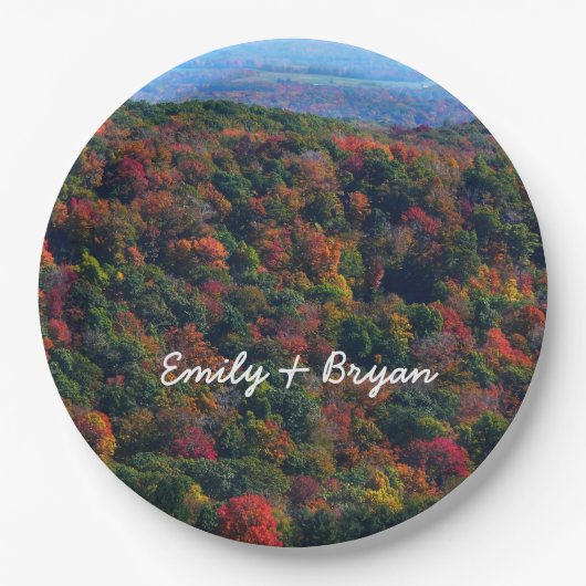 Appalachian Mountains im Herbst Pappteller (Vorderseite)