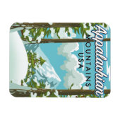Appalachian Mountains Travel Poster Magnet (Horizontal)