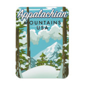 Appalachian Mountains Travel Poster Magnet (Vertikal)