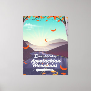 Appalachian Mountains Vintage Reiseposter Leinwanddruck
