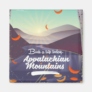 Appalachian Mountains Vintage Reiseposter Magnet