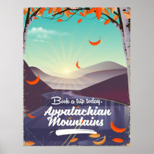 Appalachian Mountains Vintage Reiseposter Poster
